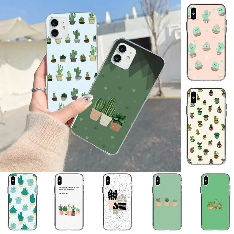 

Plant Cactus Phone Case for iPhone 11 12 13 Mini Pro Max 8 7 6 6S Plus X 5 SE 2020 XR XS Case shell