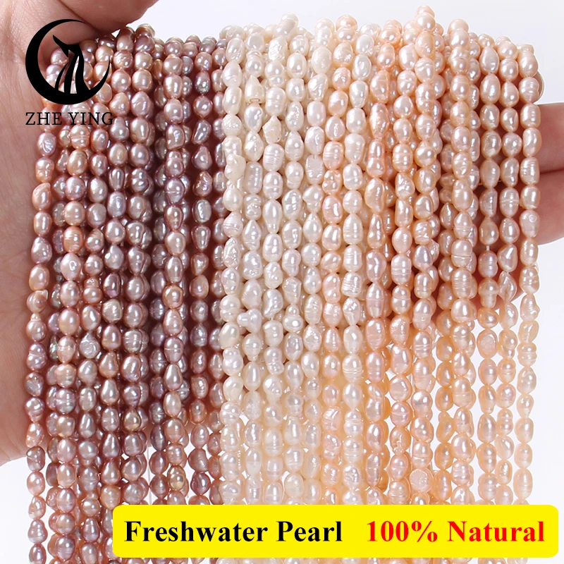 

Zhe Ying Natural Freshwater Pearl Beads Irregular Shape Loose Beads for Jewelry Making DIY Jewellery Findings Supplies