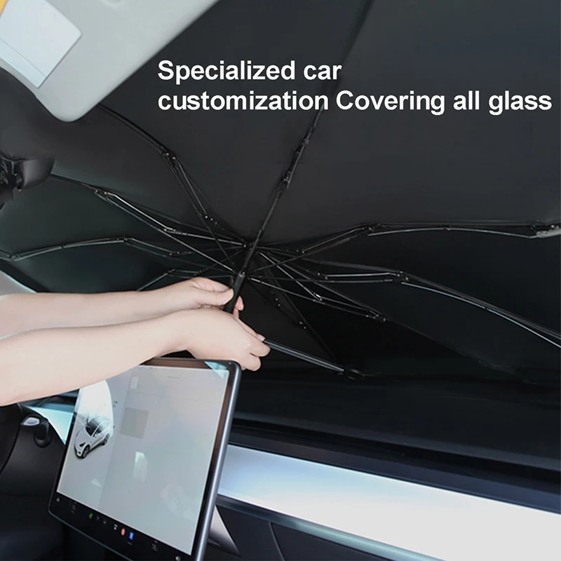 Зонт от солнца на лобовое стекло автомобиля для Tesla Model 3/Y/X/S автомобильный козырек