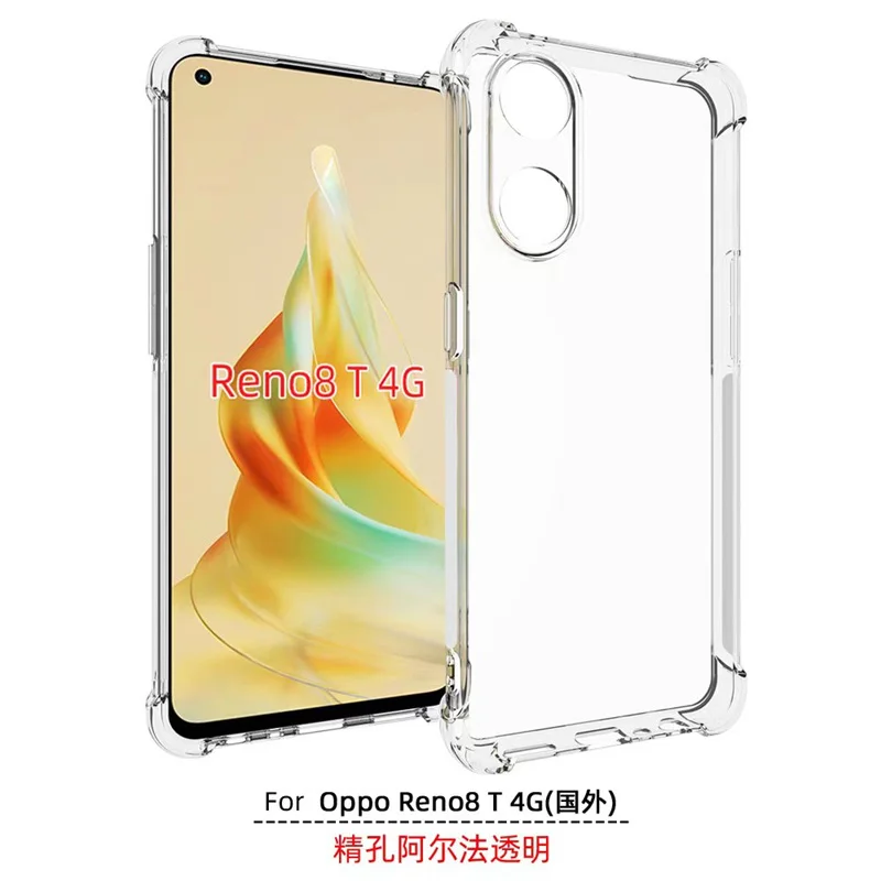 

Airbag TPU Silicone Shockproof Case for Oppo Reno8 T 8T 4G 5G Cover Shell Funda Soft Back Phone Case for Oppo Reno 8T 4G CPH2481