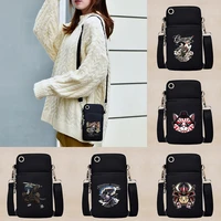 universal mobile phone bag for samsungiphonehuaweihtclg case wallet samurai pattern sport arm purse shoulder bag phone pouch