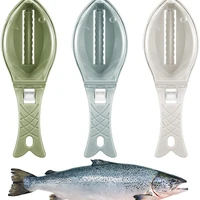 fish cleaning scale scraper with cover fish skin brush shaping knife fish scale scraper handle design kitchen cooking tools