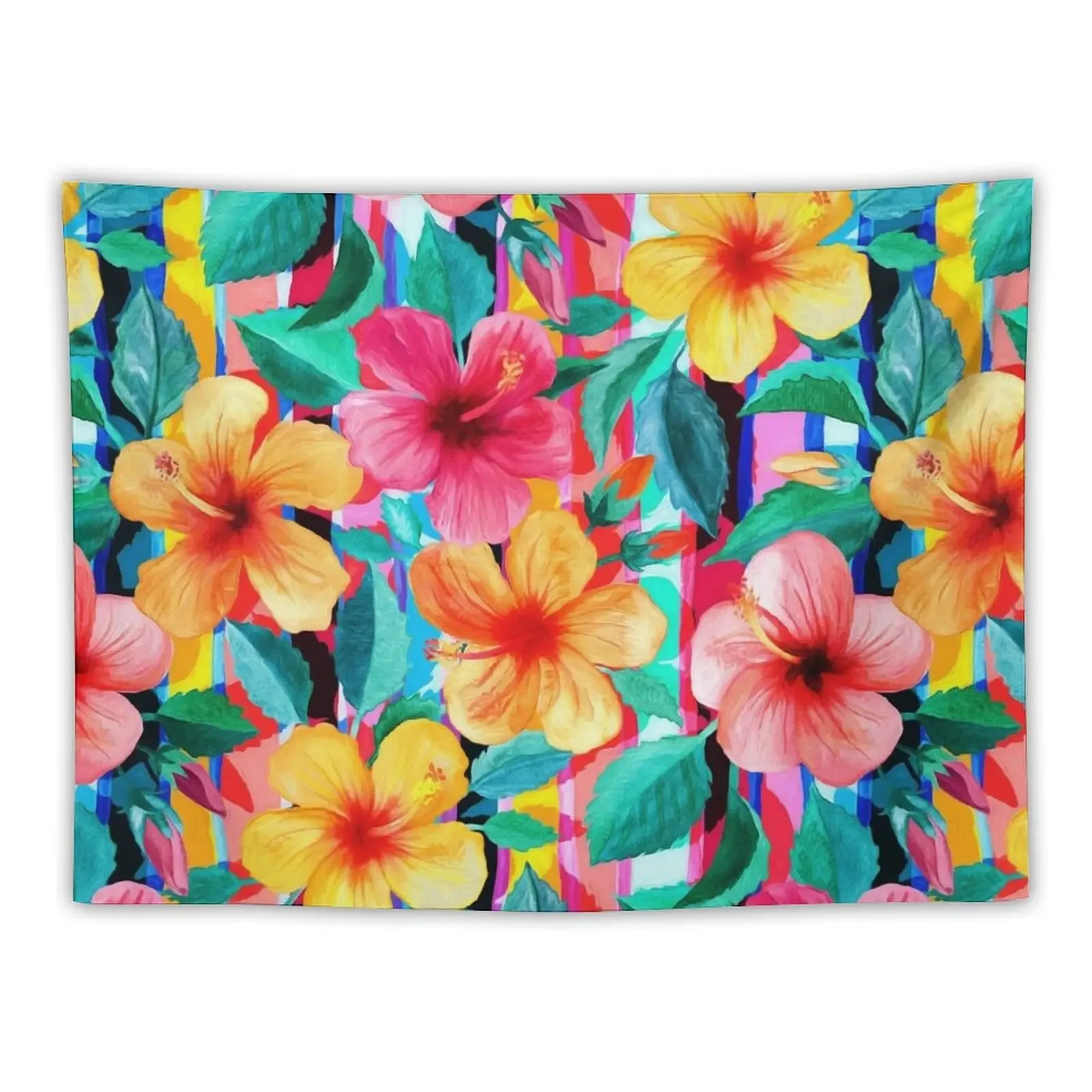 Гавайский Цветочный Гибискус maximott с полосками гобелен аниме декор для ванной