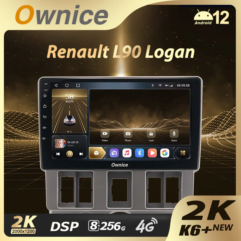 

Ownice K6 + 2K 13.3 for Renault Logan 1 2004 - 2009 Car Radio Multimedia Video Player Navi Stereo GPS Android 12 No 2din 2 Din