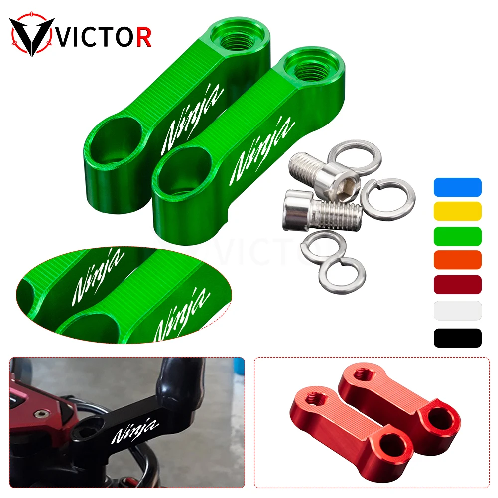 

For KAWASAKI NINJA 250/300/400/650/1000 SX Ninja400 Motorcycle Rearview Mirrors Extension Riser Extend Adapter Bracket