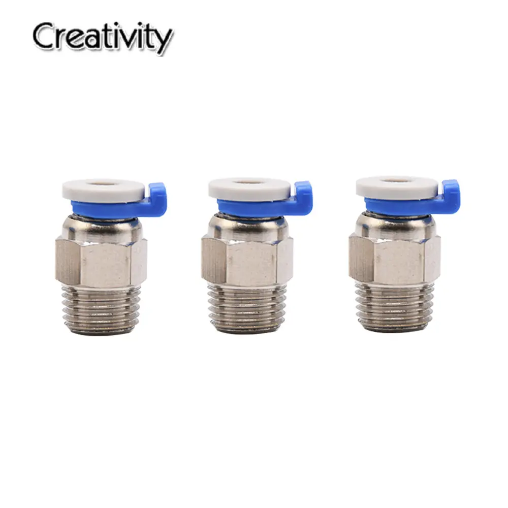 

Pneumatic Fittings Connector Straight Air 3D Printer Copper For Ender 3 MK8 CR10 Extruder PC4-01 Perforated Pneumatic Connector