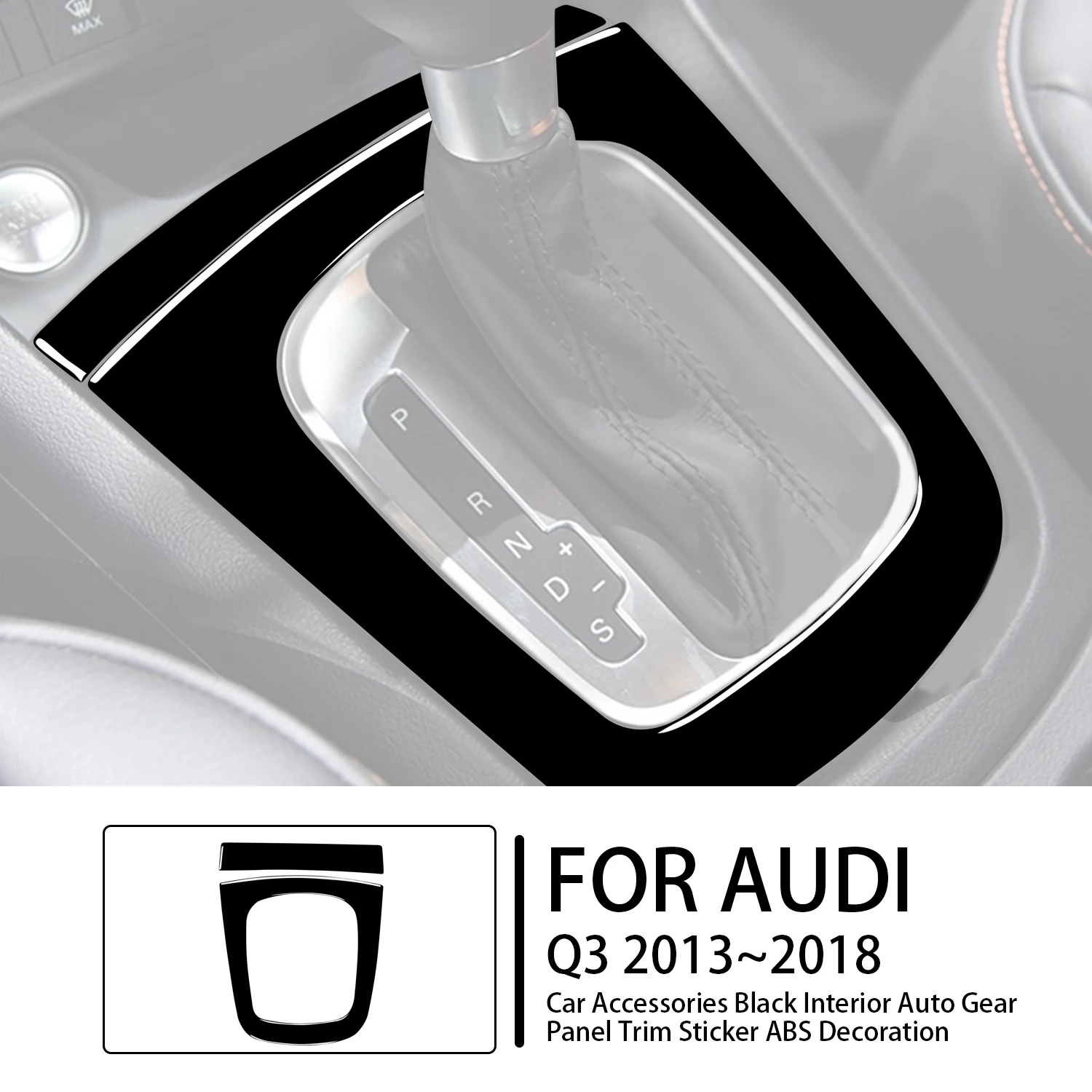 

Для Audi Q3 2013 2014 2015 2016 2017 2018 аксессуары фортепиано черный интерьер авто панель шестерни отделка наклейка ABS украшение