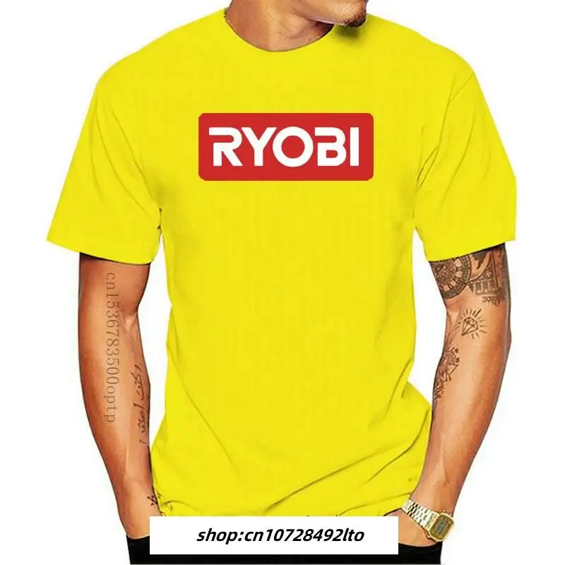 

Man Clothing Ryobi Power Tools Black T-Shirts Tee Grey Tee Men S To 3XL