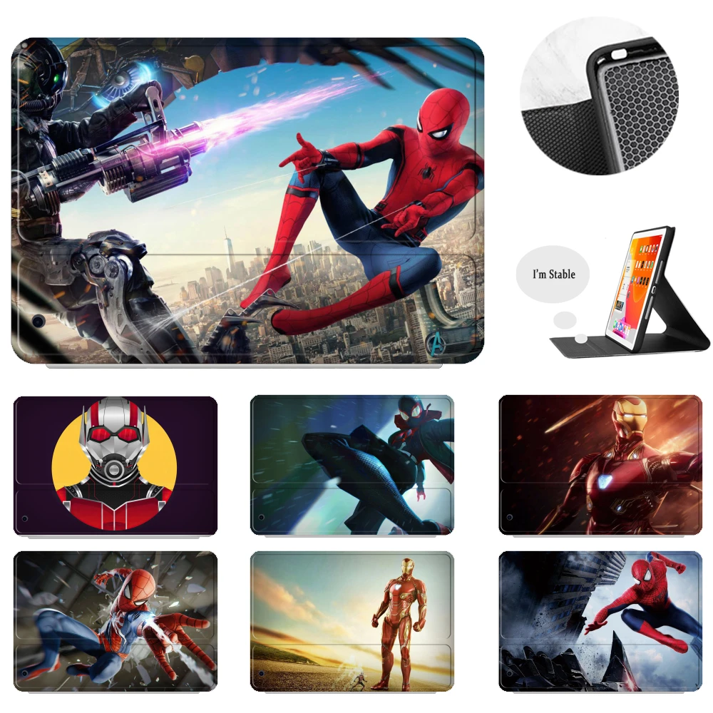 

Soft Silicone Protective Case Cover for iPad 2018 2020 Pro Air Mini 10.2 inch 7th 8th 5 4 Tablet Case Avengers Spider