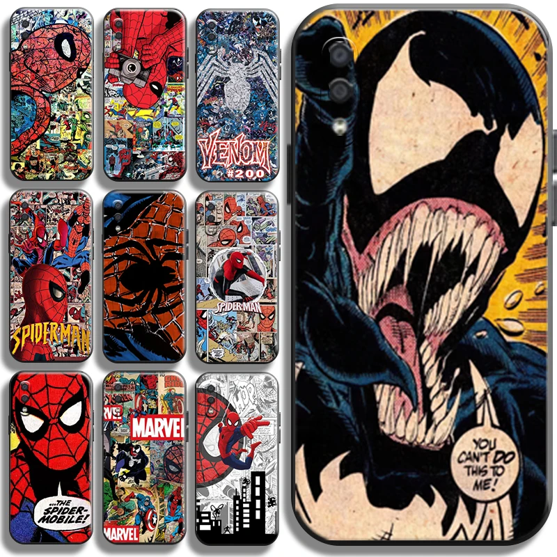 

Spiderman Venom Comics For Samsung Galaxy A01 A01 Core Phone Case Back Liquid Silicon Cases Shell Funda Carcasa Coque