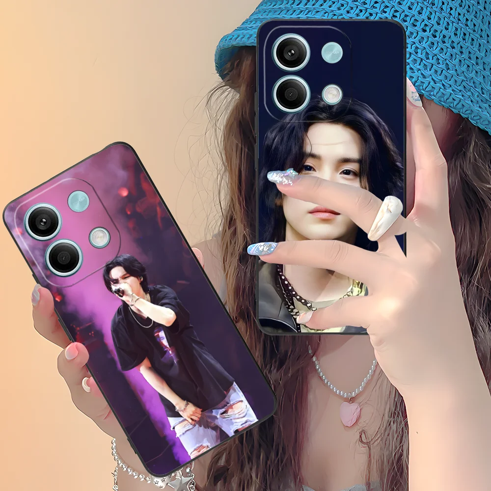 Чехол для мобильного телефона KPOP Yoongi Xiaomi Redmi Note 13 12 11 10 9 8 7 6 S A Pro Lite Plus 5G черный