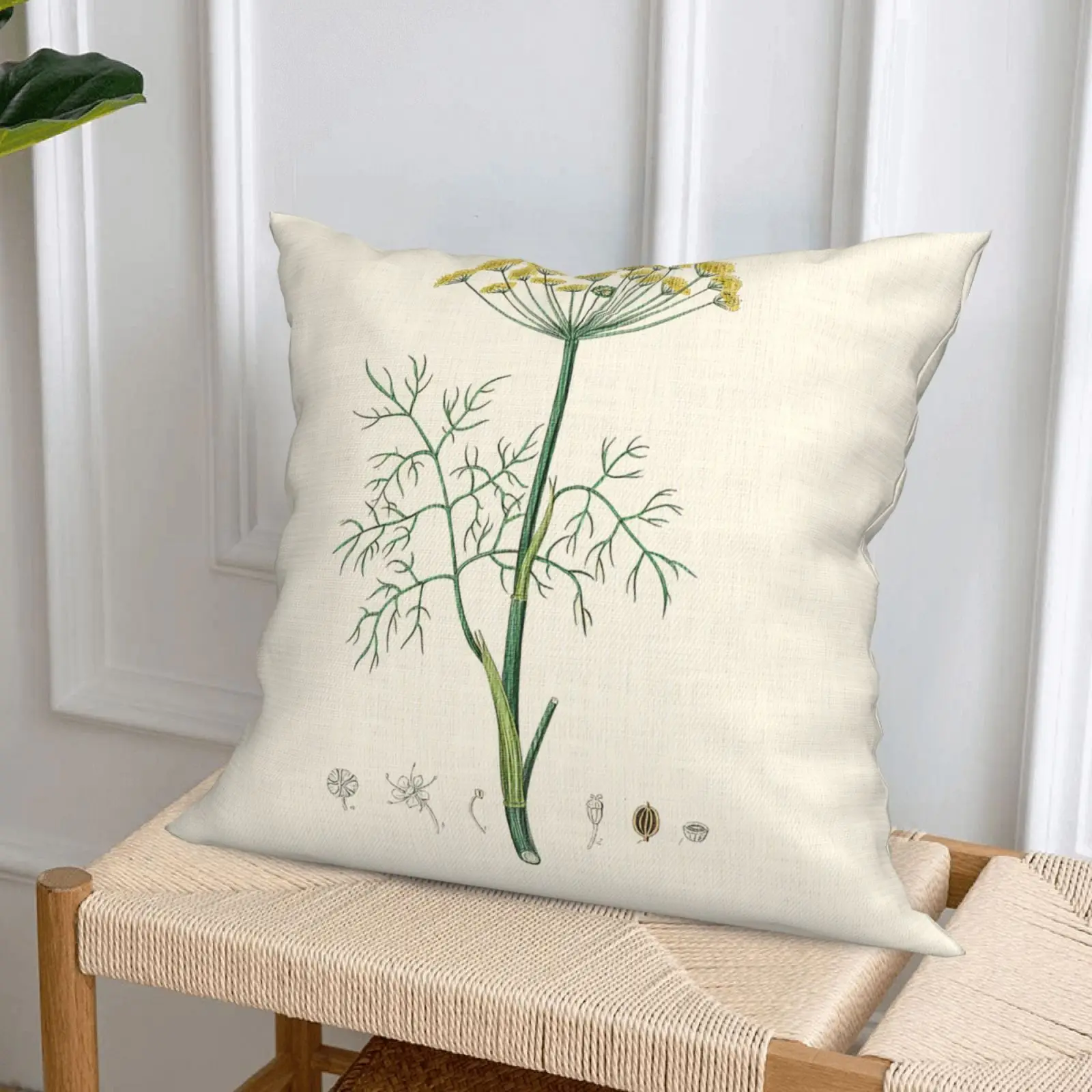 Фото 4 средства almohada mornas con estampado botánico - Tonos Neutrode, Fundas Continqas para cama o sofá, acuadas para sala, cam №4