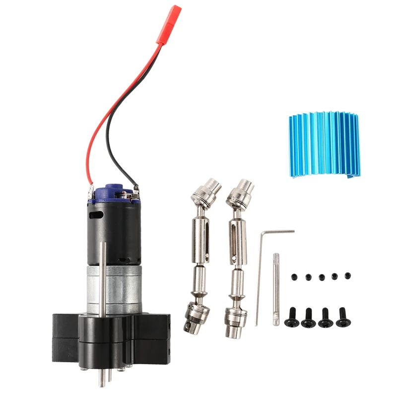 

Metal Transmission Gearbox 370 Motor with Drive Shaft Upgrade Accessories for WPL C14 C24 B24 B36 MN D90 MN99S RC Car