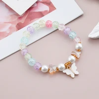 butterfly pendent bracelets for girls popcorn beads bracelet friendship glass beads star moon popcorn jewelry accessories new