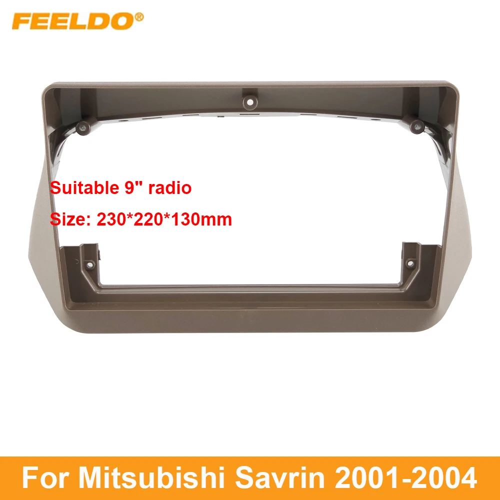 

FEELDO Car Audio 9" Big Screen Dash Fascia Panel Frame Kit Adapter For Mitsubishi Savrin (01-04) Fascia Frame