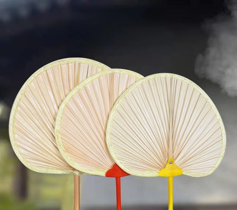 

Веер Летний большой веер для пальмовых листьев ручной работы старомодный старинный детский веер большого размера ручной работы для малень...