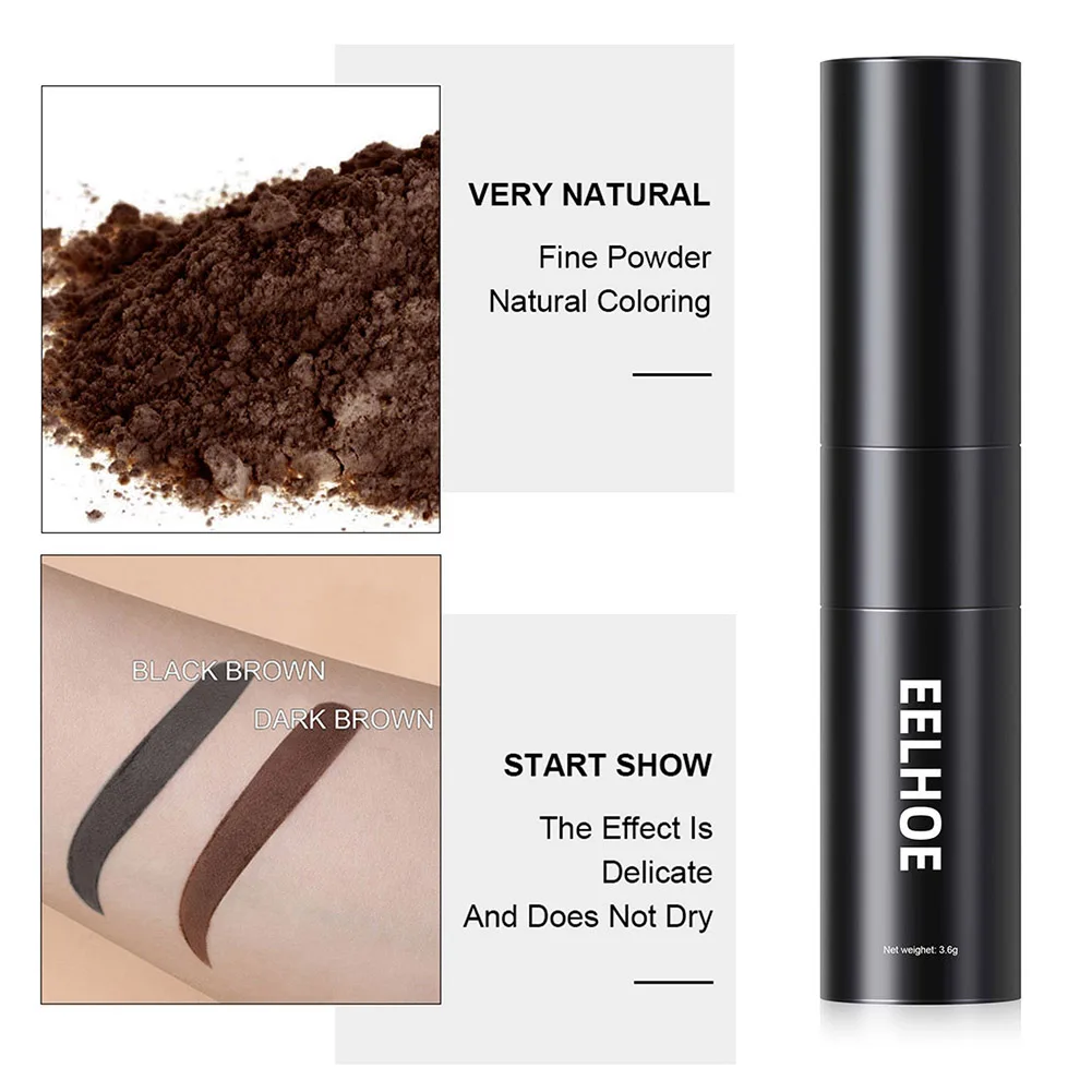 Beard Hairline Filling Powder Eyebrow Stamp and Stencils Kit for Men Double Head Brow Shaping | Красота и здоровье