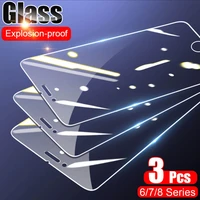 3pcs tempered glass for iphone 8 7 6 plus screen protector for iphone 6 7 8 plus full cover glass