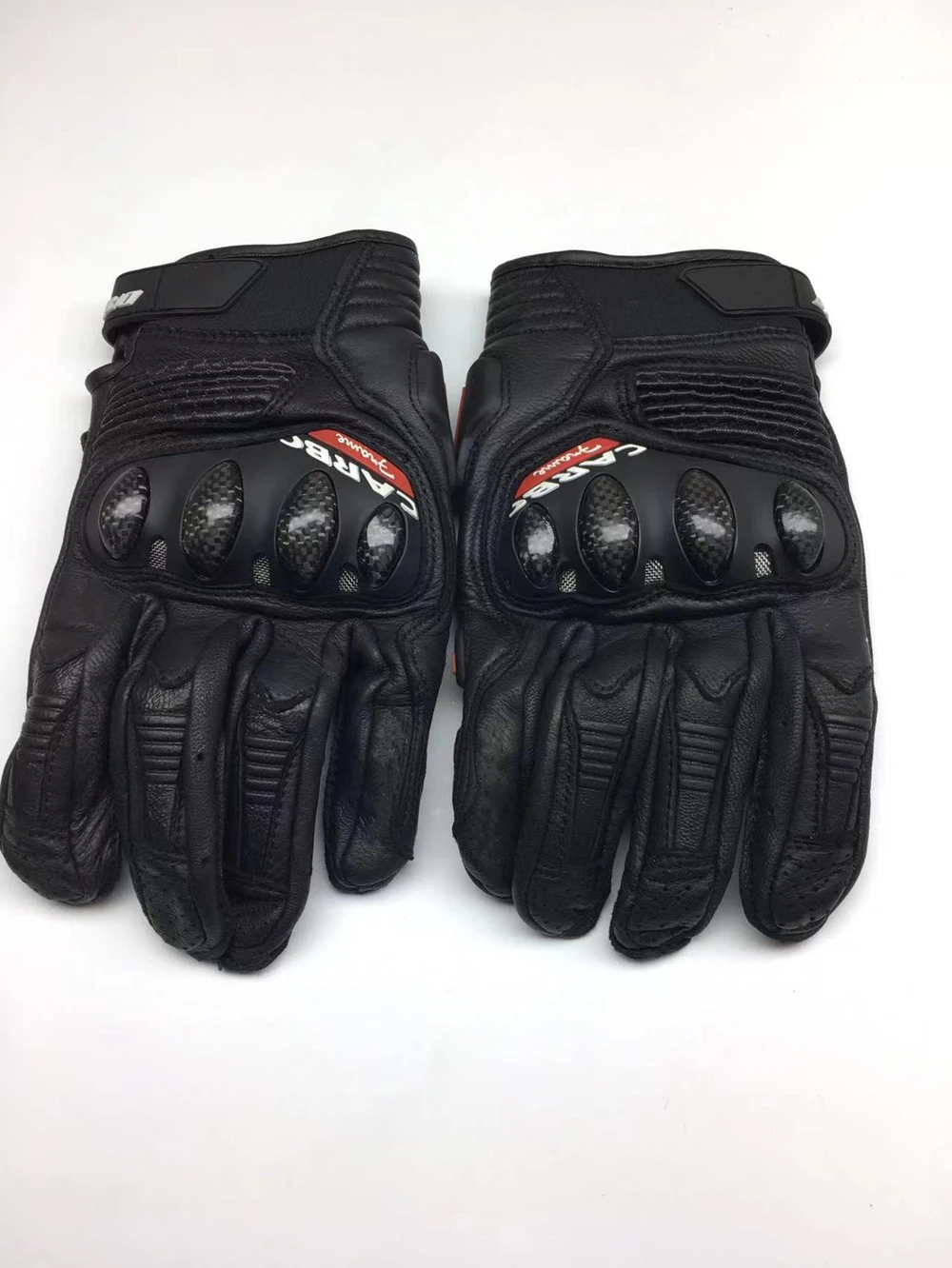 

New Black Leather Dain Carbon Fiber Motorcycle Touch Screen Gloves