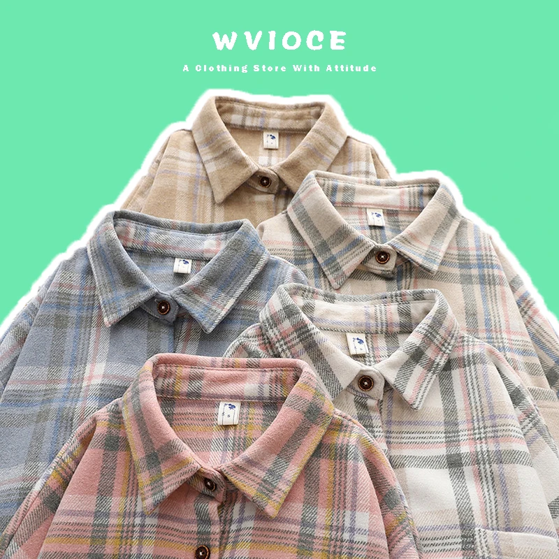 

Autumn winter thicke Vintage Blue Plaid Long Coat Jacket Pocket Casual Warm Overcoat Fashion Outwear Fall 2022 Women Tops coat