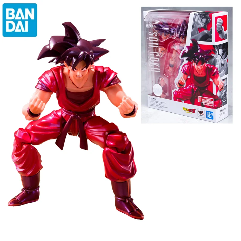 

Original Bandai Dragon Ball Z Anime Figure SHF Kaiouken Son Goku Kakarotto Anime Action Figures Model Toys for Children 15cm