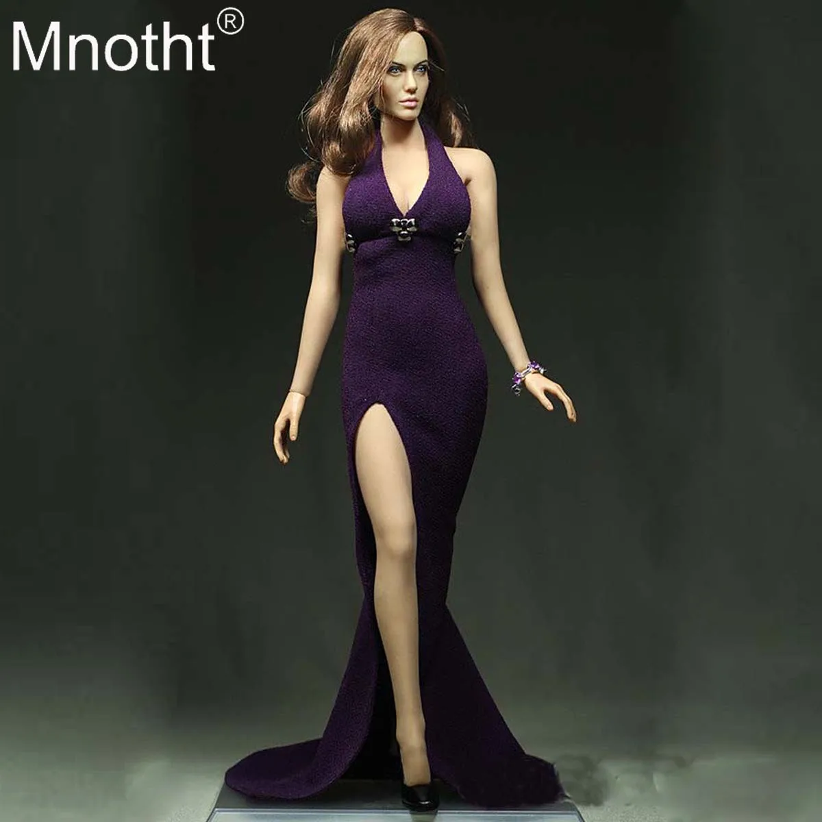 

Pre-sale 1/6 Scale Purple Women's clothes Sexy Long Dress Model Toy For 12in Phicen Glue Female Soldier Body Collection Hobbies