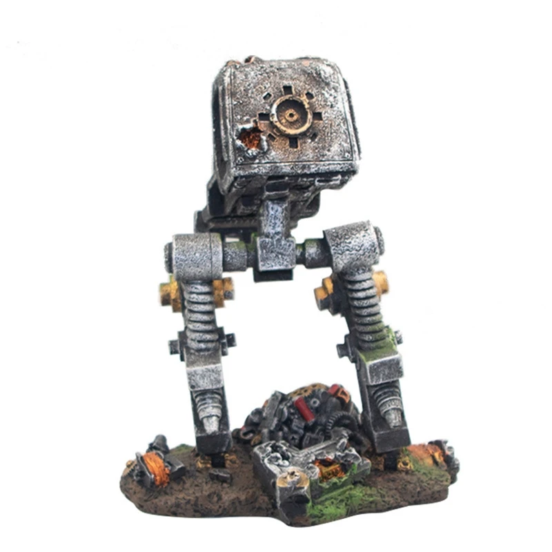 

Resin Aquarium Decorations for Fish Tank Robot Car Aquarium Ornament Rock Cave Hideout for Shrimp Fish