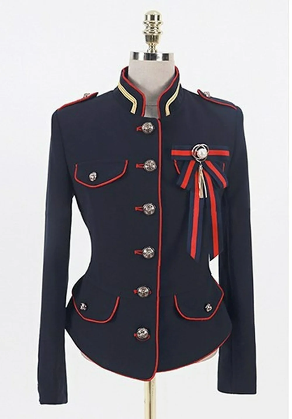 

Lady Hussar Parade Jacket Suit Drummer Mess Dress Blazer Mandarin Collar Womens New 2022