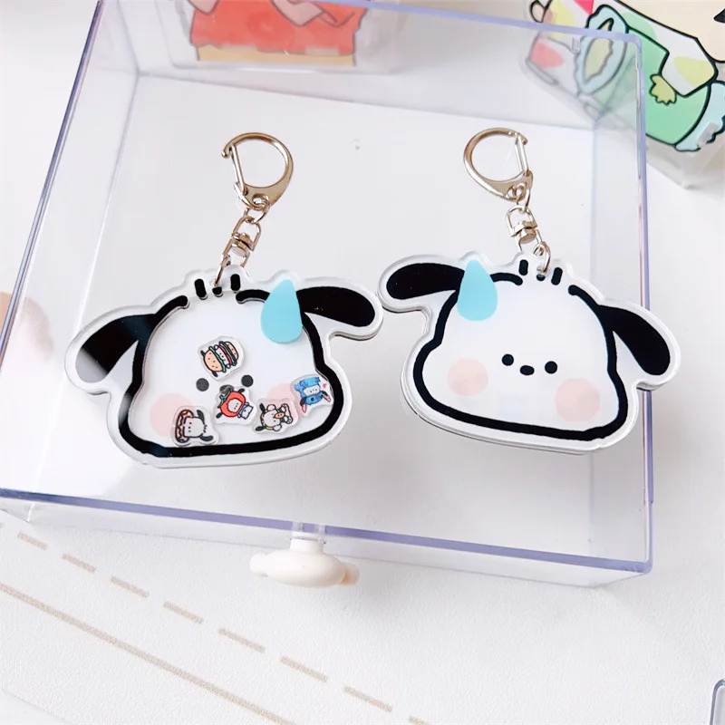 

Kawaii Sanrio Keychain Lovely Pochacco Cartoon Cute Pendant Acrylic Keychain Pendant Backpack Pendant Creative Girl Gift