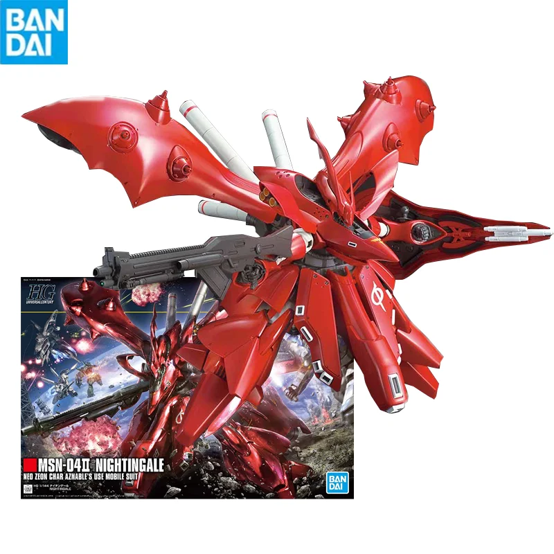 

Bandai Gunpla Hg Hguc 240 1/144 Msn-04-2 Gundam Nightingale Assembly Model Collectible Robot Kits Models Figures Toys Kids Gift