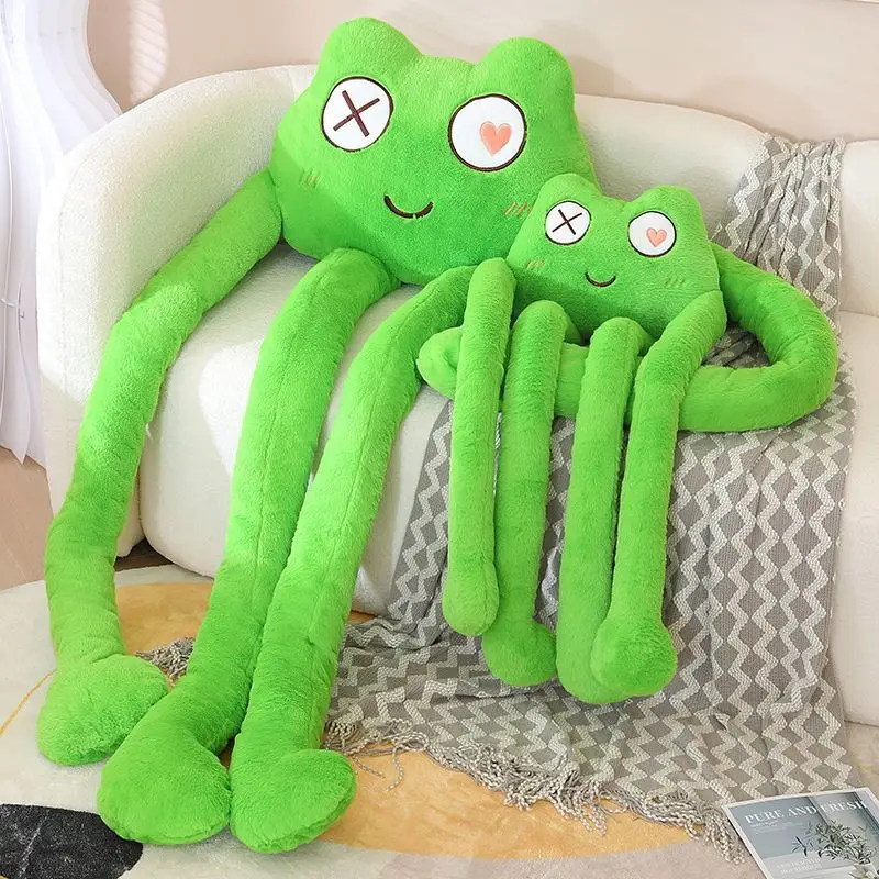

100cm Long Legs Frog Plush Doll Pink Rabbit Pillow Girl Sleeping with Oversized Cat Stuffed Giant Plush Toys