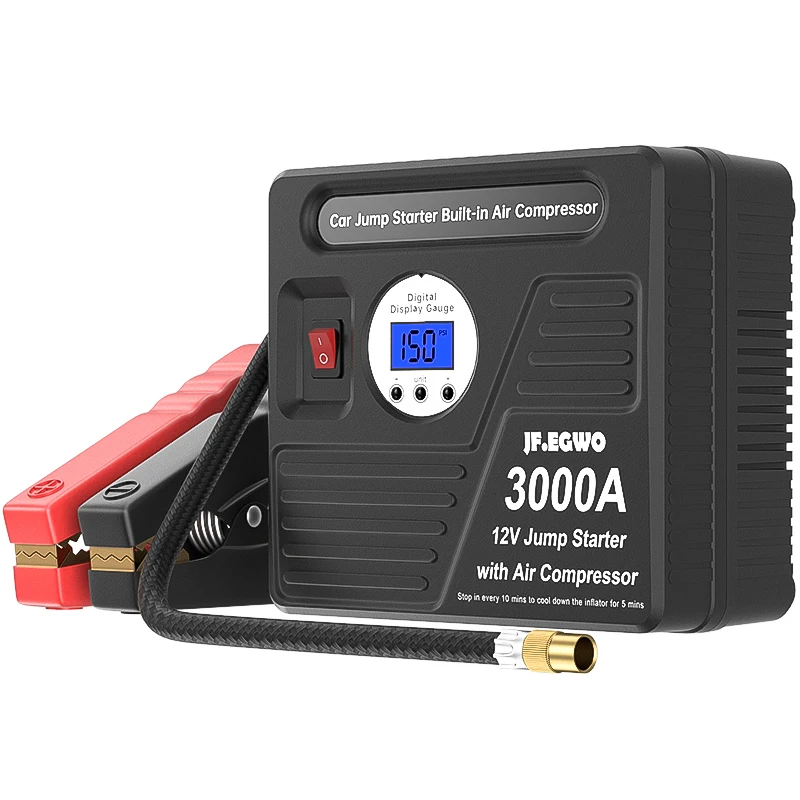 3000a 24000mah Car Battery Booster Jumper Portable Battery Jump Starter By Jf.egwo