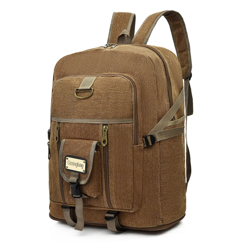 

Новый женский холщовый рюкзак для отдыха на открытом воздухе рюкзак мужская увеличивающая износостойкая походная сумка