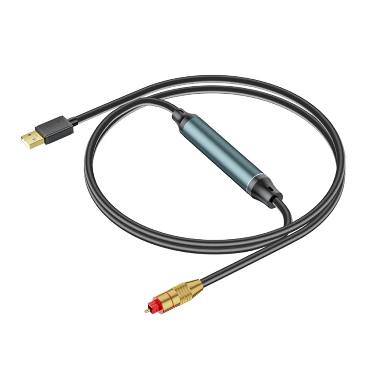 Фото T35C USB-оптический аудиоадаптер USB A-волоконно-оптический аудио-порт SPDIF, соединительный аудиоконвертер, кабель для компьютера, ноутбука №1