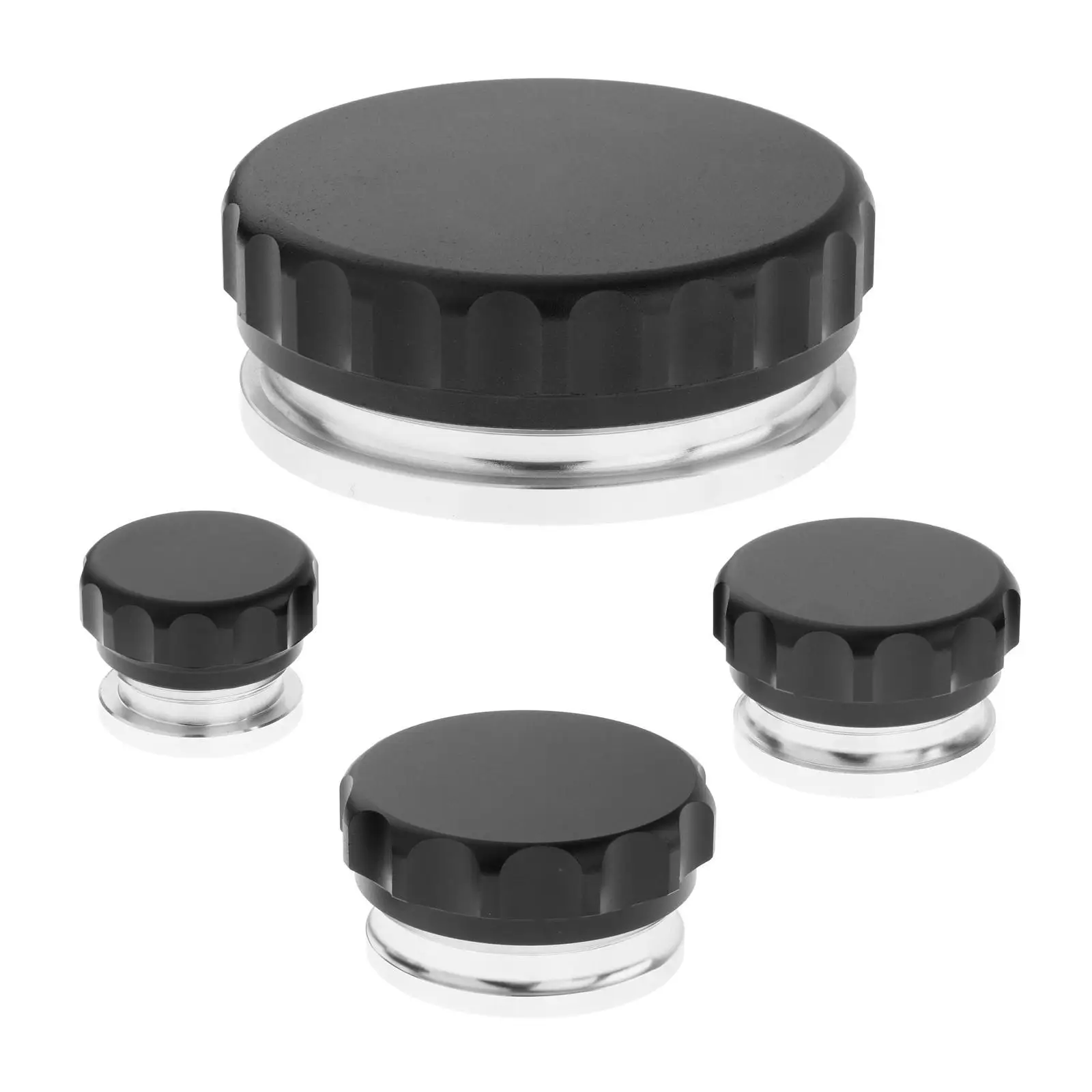 Aluminum Alloy Fuel Tank Caps Weld on Filler Neck and Cap Oil Water Coolant Reservoir