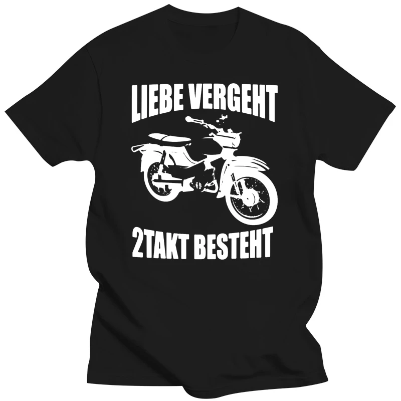 Liebe vergeht 2Takt besteht - T-Shirt Simson Star Moped DDR Geschenk