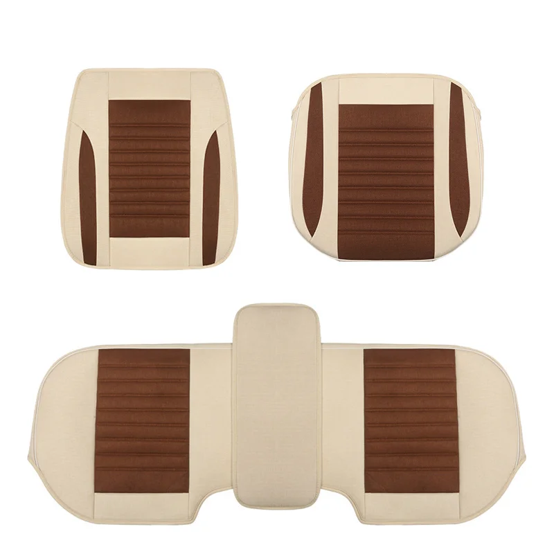

Car Seat Covers Universal Auto Suv Trucks Linen Automobiles Seat Covers Wear-resistant Cushion Flax Car Seat Cover Four Seasons