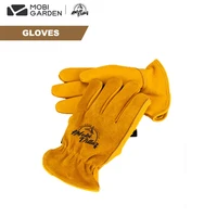 mobi garden travel outdoor camping leather protective gloves flame retardant heat insulation gloves camping supplies multitool