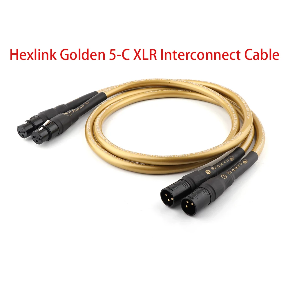 Высококачественный HI-End Hexlink Golden 5-C Соединение XLR cardas Hexlink Golden 5-C акустический кабель пара 1 м сбалансированный сигнальный провод