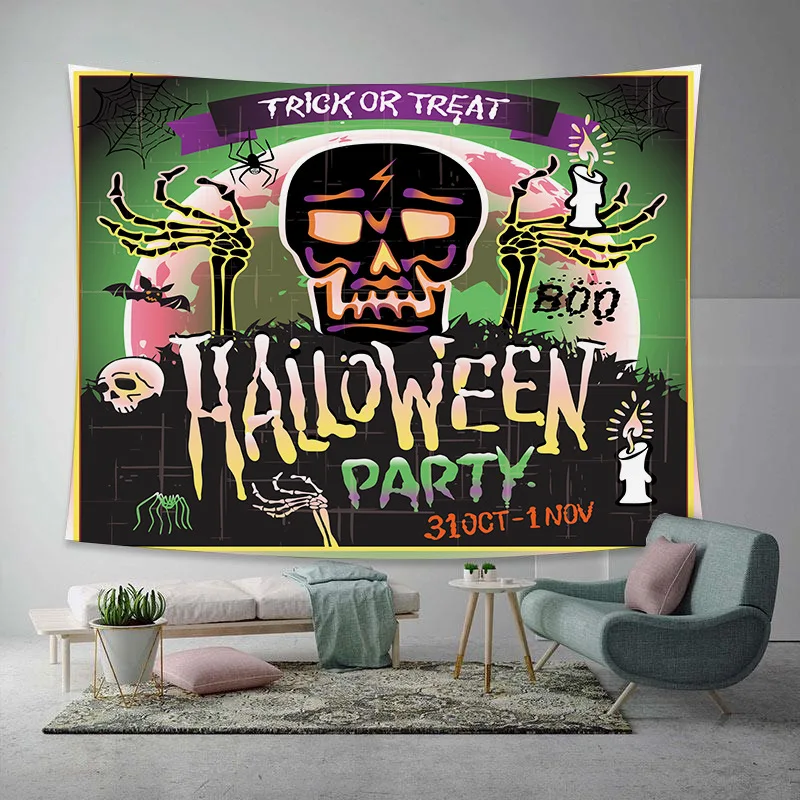 Настенная подвесная Гобеленовая ткань с рисунком тыквы Хэллоуина