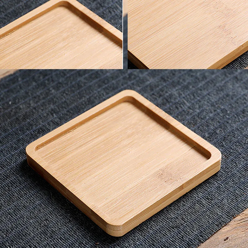 Коврик для кофейной чашки подставка тарелки поднос с несколькими бамбуками