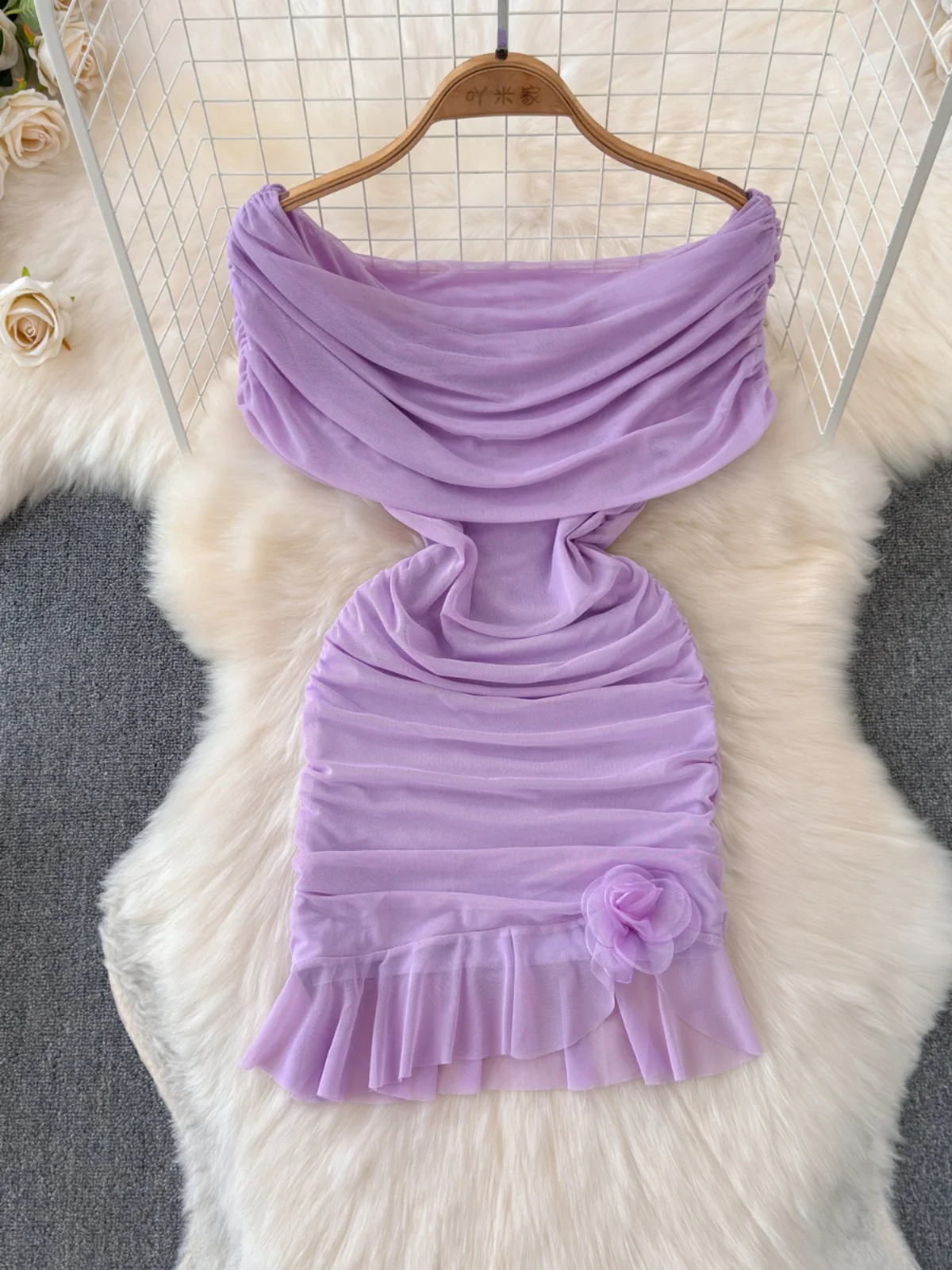 Foamlina летнее модное женское Сетчатое мини-платье с открытыми плечами сексуальное