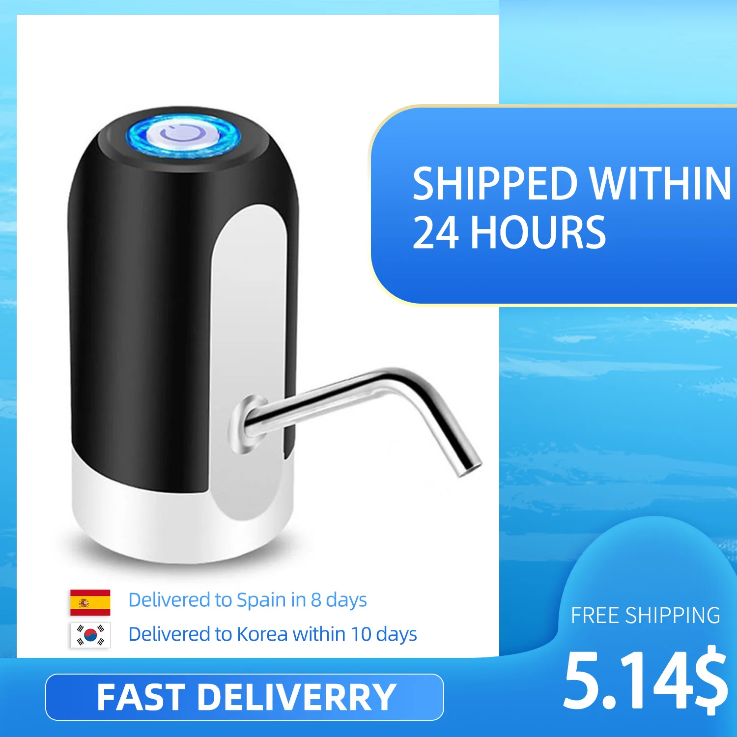 

Electric Water Dispenser Portable Gallon Drinking Bottle Switch Smart Wireless Water Pump Water Treatment Appliances