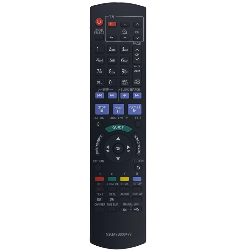 

For Panasonic Disc Recorder Remote Control Replacement N2QAYB000479 N2QAYB000475 DMRBW780GL