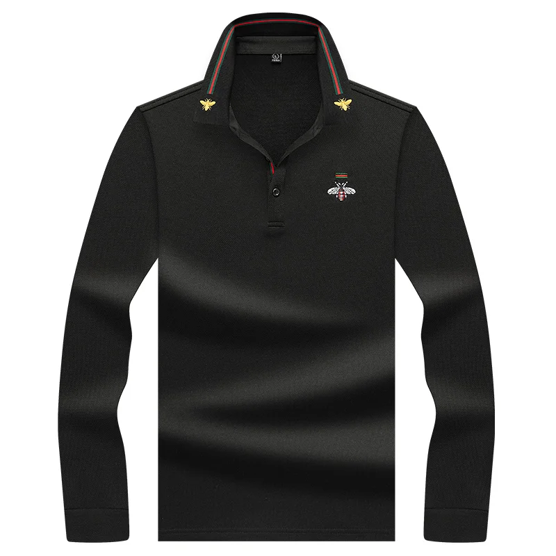 

Мужская футболка-поло с длинным рукавом, с лацканами
