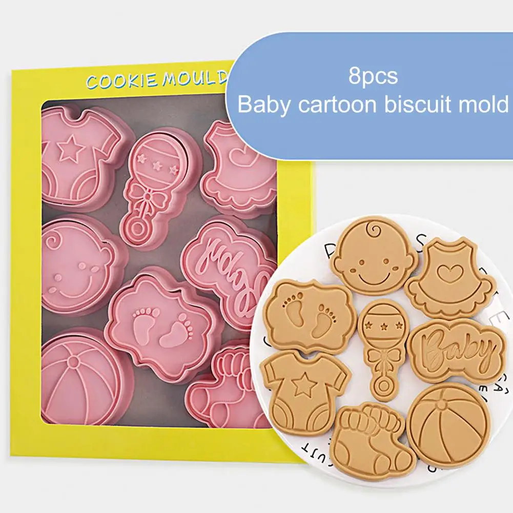 

Handiwork 8Pcs/Set Excellent Food Grade PP Cookie Moulds High-temperature Resistant Kitchen Gadgets