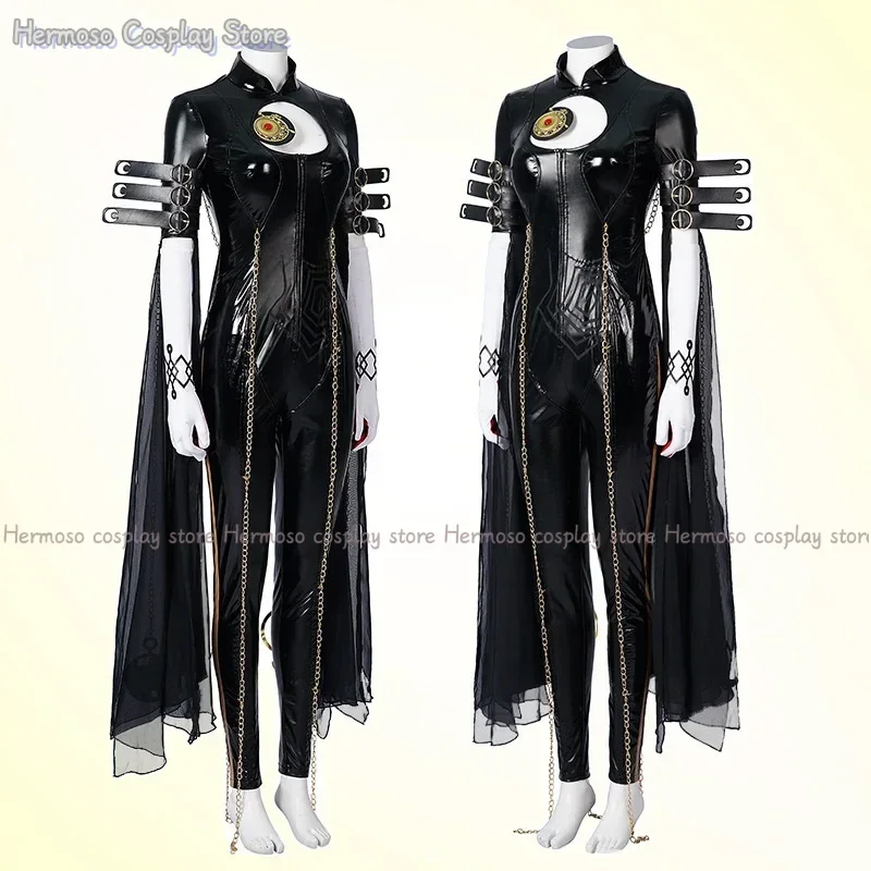 Женский костюм для косплея Bayonetta с париком женский комбинезон Blaco на Хэллоуин из