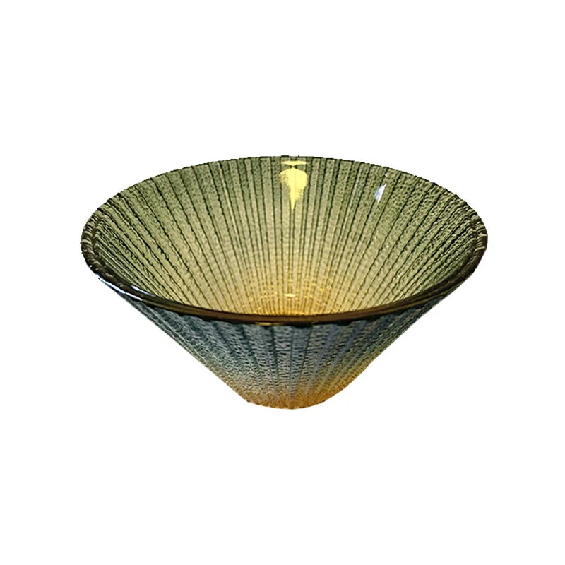 PIGE Home 600 мл 1 шт. набор стеклянный салат изумруд + золото кухонная овощная лапша