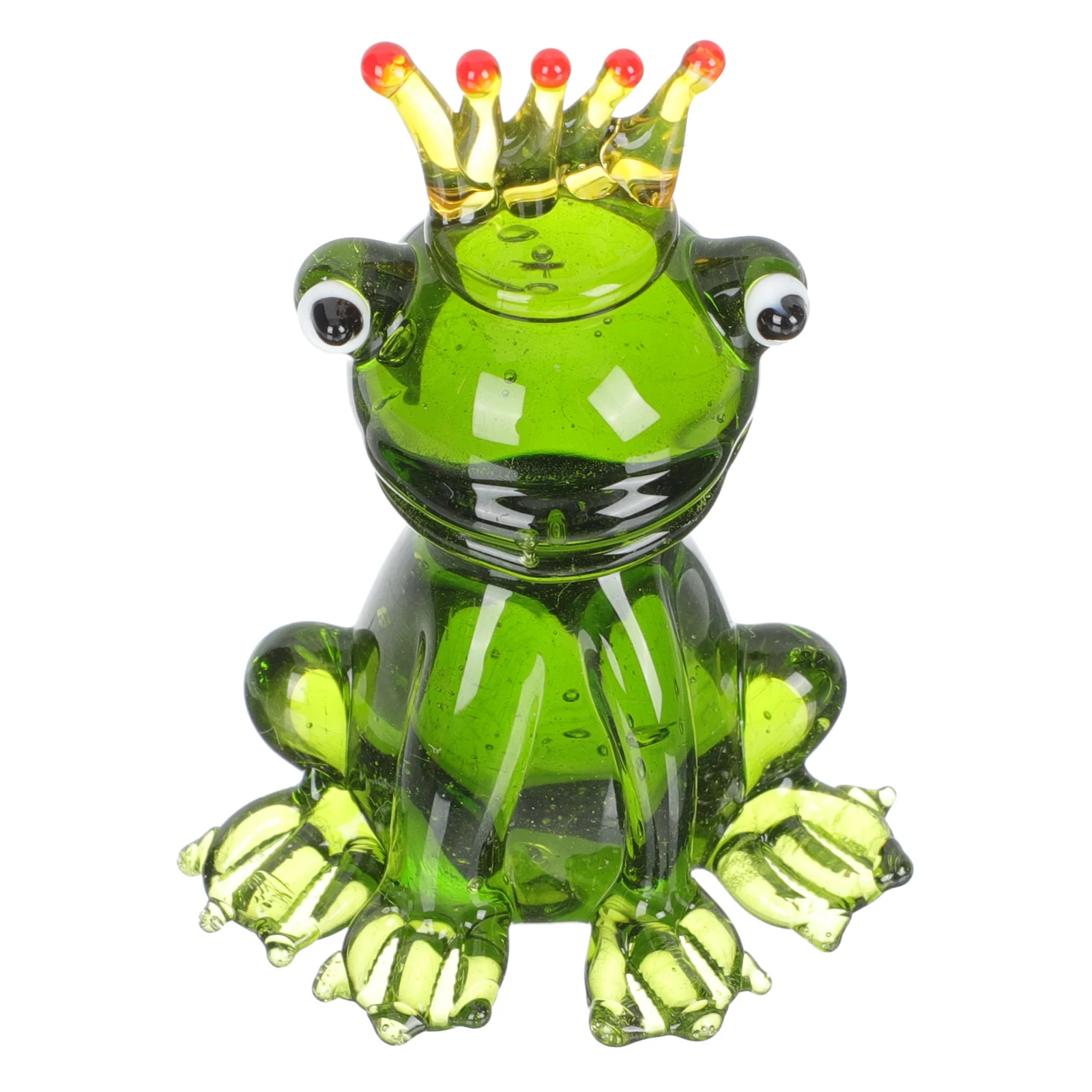 

Frog-Shaped Ornaments Glass Frogs Tabletop Adorn Crown Decor Creative Desktop Home Accessories Decorative Gourd Silk Crafts