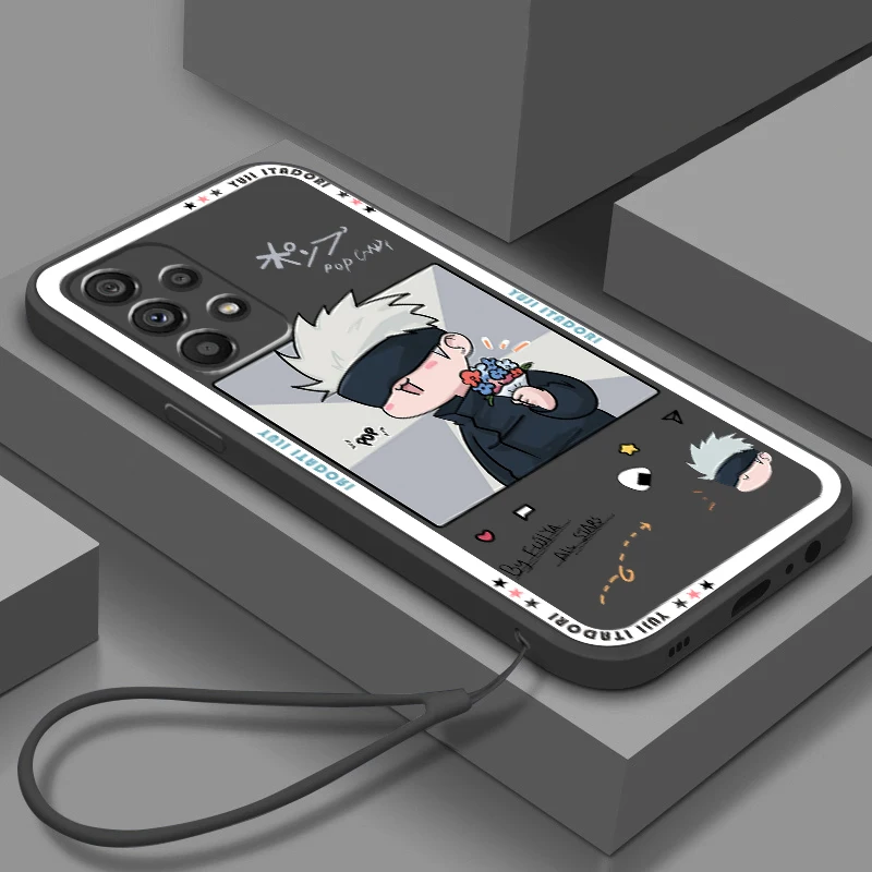 

Anime Jujutsu Kaisen Comics Liquid Rope Phone Case For Samsung A73 A72 A71 A52 A53 A54 A51 A42 A34 A32 A14 A21 A13 A04 A03